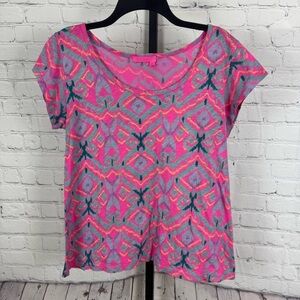 Fresh Produce Pink Print T-Shirt Size Medium